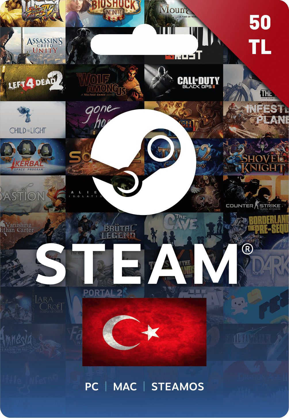 Steam Wallet Codes 50 TL Steam Wallet Codes 50 TL