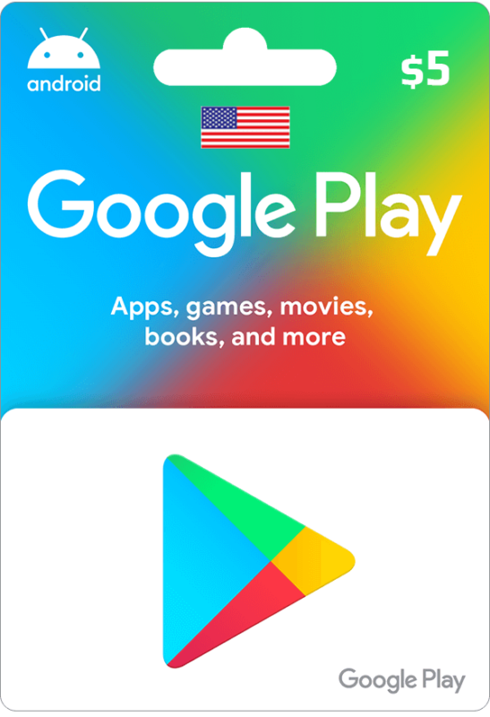 Google Play Gift Card $5 US