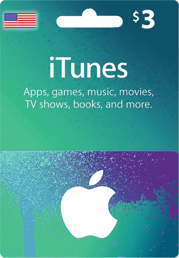 Itunes Gift Cards US $3 iTunes Gift Card