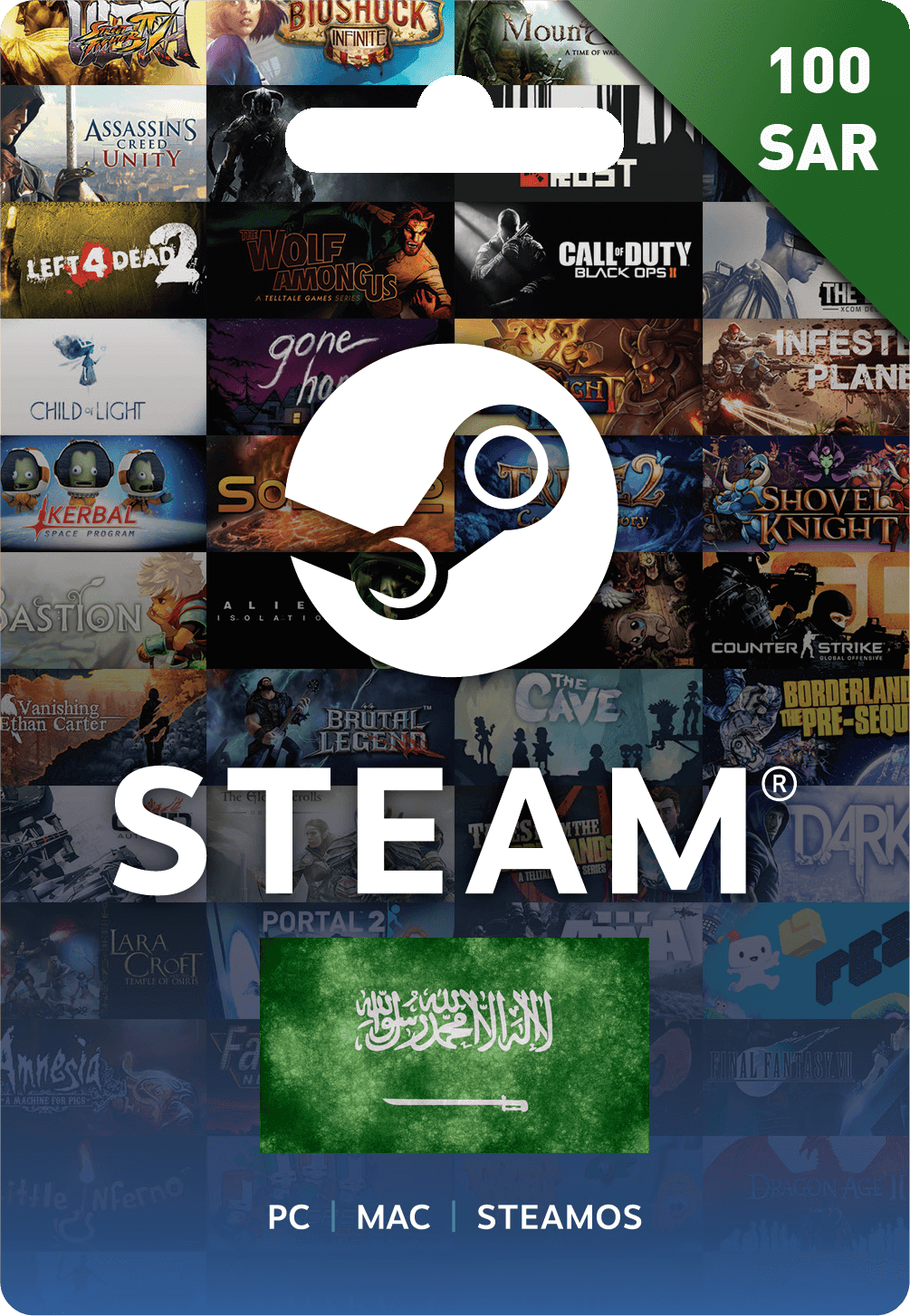 Steam Wallet Code 100 SAR