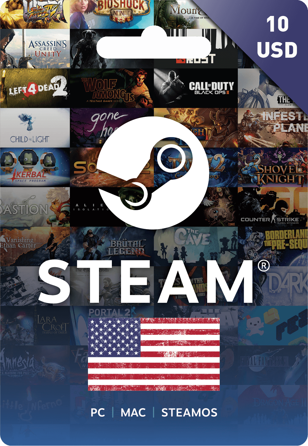 Steam Wallet Code USA 10 USD Steam Wallet Code 10 USD