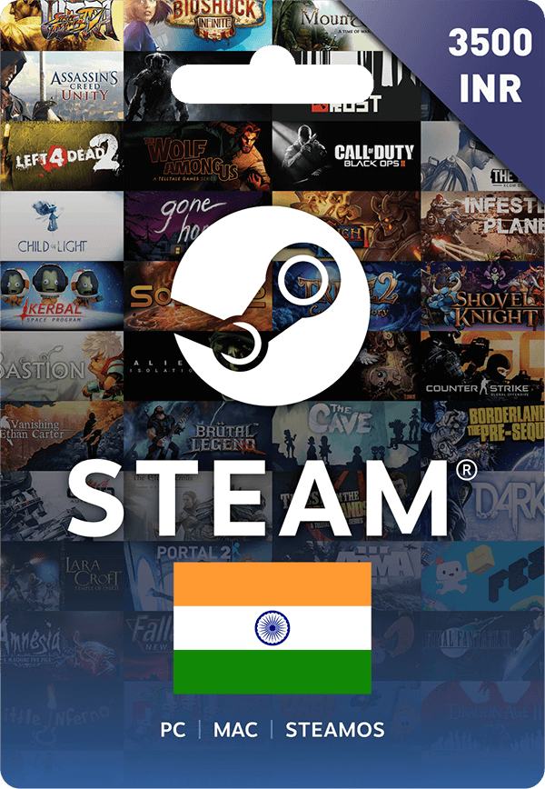 Steam Wallet Codes 3500 INR Steam Wallet Codes 3500 INR