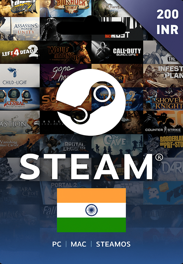 Steam Wallet Codes 200 INR Steam Wallet Codes 200 INR