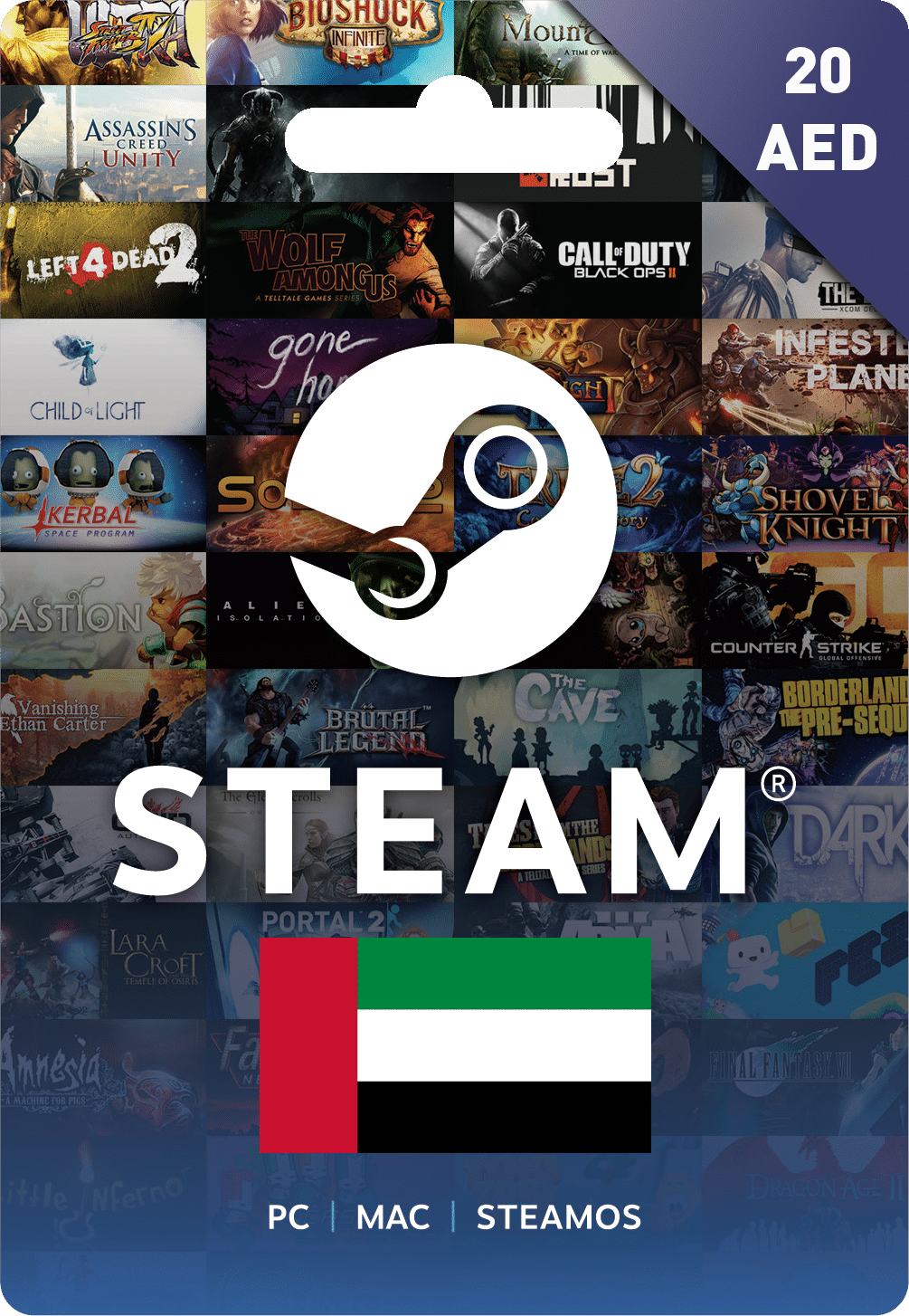 Steam Wallet Code 20 AED Steam Wallet Code 20 AED
